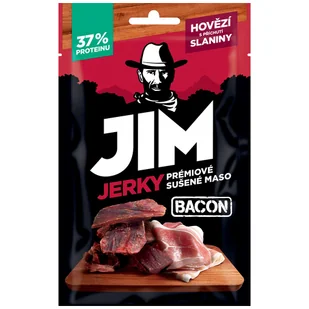 Mięso suszone Jim Jerky Jerky boczek wołowy 23g - Zdrowa żywność - miniaturka - grafika 1
