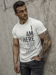 Biały bawełniany t-shirt męski z nadrukiem Bolf 0404TA - Koszulki męskie - miniaturka - grafika 1