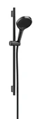 Zestawy prysznicowe - Hansgrohe Rainfinity - Zestaw głowicy prysznicowej, drążka i węża, 3 strumienie, czarny szczotkowany chrom 28745340 - miniaturka - grafika 1
