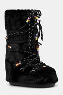 Śniegowce damskie - Moon Boot śniegowce MB ICON FAUX FUR BEADS kolor czarny 80D1408990 N001 - miniaturka - grafika 1