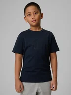 Koszulki dla chłopców - 4F T-shirt z nadrukiem chłopięcy - granatowy 164 (13-14 lat) - miniaturka - grafika 1