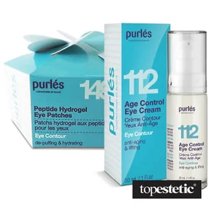 Purles 149 Peptide Hydrogel Eye Patches + 112 Age Control Eye Cream ZESTAW Płatki peptydowe pod oczy 60 szt + Przeciwzmarszczkowy Krem na Okolice Oczu 30 ml - Kosmetyki pod oczy - miniaturka - grafika 1