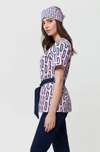 Bluza Medyczna Ava Pudrowy Róż Rozmiar: XS - Odzież medyczna - miniaturka - grafika 3