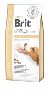 Brit VET Brit Veterinary Diet Hepatic Egg&Pea Sucha Karma dla psa op 12kg - Sucha karma dla psów - miniaturka - grafika 1