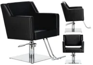 Fotele fryzjerskie - Fotel fryzjerski hydrauliczny obrotowy z podnóżkiem do salonu fryzjerskiego krzesło fryzjerskie Tina - miniaturka - grafika 1
