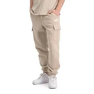Spodnie sportowe męskie - Spodnie Alpha Industries Organics Cargo Jogger 106363627 - beżowe - miniaturka - grafika 1
