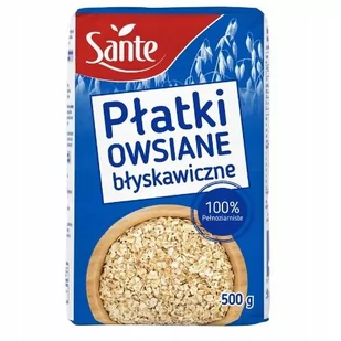 ﻿Sante Płatki Owsiane Błyskawiczne 500g - Płatki śniadaniowe i musli - miniaturka - grafika 1