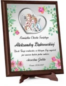 Ikony i obrazy sakralne - Obrazek z życzeniami i dedykacją dla dziecka na chrzest święty - miniaturka - grafika 1