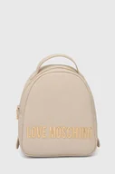Plecaki - Love Moschino plecak damski kolor beżowy mały z aplikacją JC4197PP1LKD0000 - miniaturka - grafika 1