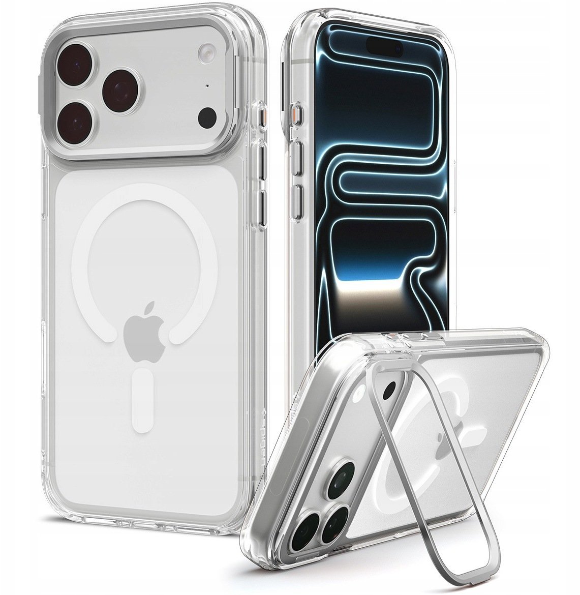 Spigen Etui Ultra Hybrid Optik S MagSafe do Apple iPhone 17 Pro / 18 Pro Clear/silver SPN17607