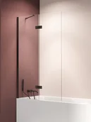 Parawany nawannowe - Parawan wannowy kolor czarny mat lewy 120x150 P-0237-WL Nesta Black New Trendy - miniaturka - grafika 1