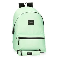 Torby na laptopy - Pepe Jeans Aris Colorful Dwukomorowy Plecak Na Laptopa 15,6 cala Zielony 31 x 44 x 17,5 cm Poliester by Joumma Bags, Zielony, dwukomorowy plecak na laptopa - miniaturka - grafika 1