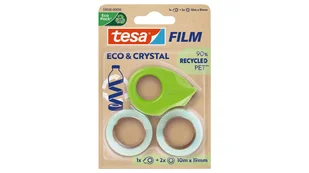 TESA Eco & Crystal Nadaje się do użytku w pomieszczeniach Przystosowane do użytku na zewnątrz 10 m Polistyren (PS) Przezroczysty - Taśmy izolacyjne i naprawcze - miniaturka - grafika 1