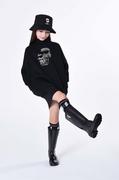 Buty dla dziewczynek - Karl Lagerfeld kalosze dziecięce kolor czarny - miniaturka - grafika 1