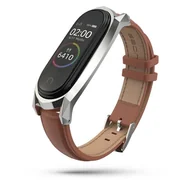 Akcesoria do pulsometrów i zegarków sportowych - Pasek Tech-Protect Herms Xiaomi Mi Band 3/4/5/6 Brown - miniaturka - grafika 1