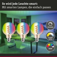Żarówki LED - Paulmann globe LED G95 ZigBee E27 6,3W RGBW 3 szt. - miniaturka - grafika 1