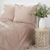 Pościel - Pościel z satyny bawełnianej Rose beige 160x200 cm - miniaturka - grafika 1