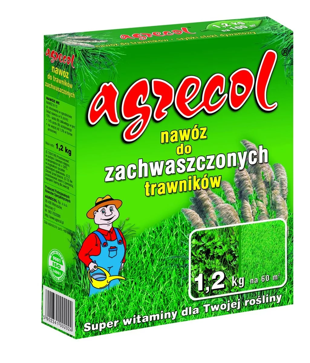 Agrecol nawóz trawniki zachwaszczone granulowany 1200g