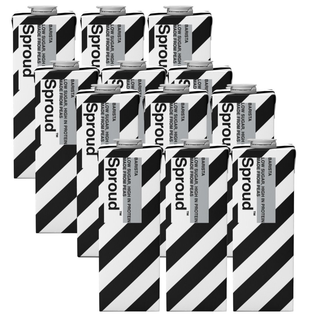 Sproud Barista napój roślinny z grochu do kawy dobrze spienia się 12x1L