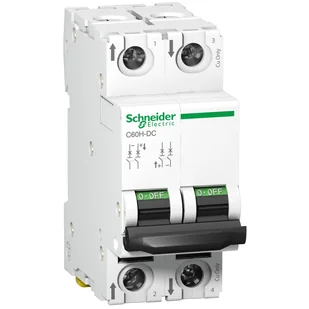 Wyłącznik nadprądowy C60H-DC-C5-2 C 5A 2-biegunowy Schneider - Bezpieczniki elektryczne - miniaturka - grafika 1