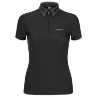 Koszulki jeździeckie - Koszulka polo EQ.QUEEN Ashley 25SS damska Kolor: czarny, Rozmiar: M - miniaturka - grafika 1