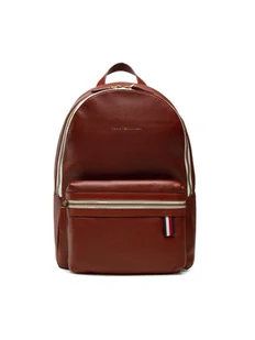 Tommy Hilfiger Plecak Premium Leather Backpack AM0AM08453 Brązowy - Plecaki - miniaturka - grafika 1
