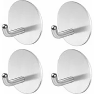 Wieszaki łazienkowe - 4 sztuki samoprzylepnych haczyków ściennych ze stali nierdzewnej, wieszaki na ręczniki łazienkowe, wieszaki ścienne, bez wiercenia, hak kuchenny - miniaturka - grafika 1
