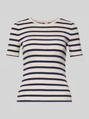 Koszulki i topy damskie - T-shirt o kroju slim fit z mieszanki bawełny - miniaturka - grafika 1