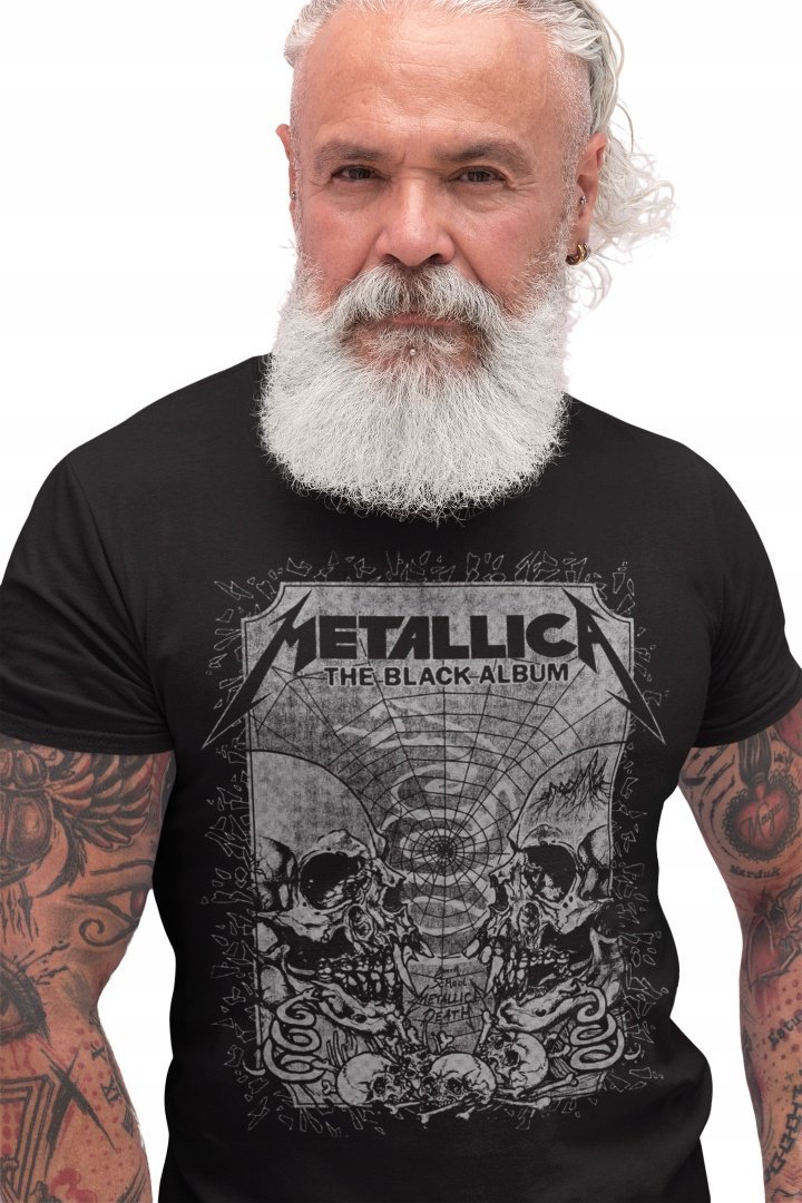 METALLICA T-Shirt Koszulka męska czarna BLACK ALBUM rock metal Hetfield L