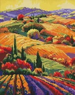 Zabawki kreatywne - Diamentowa mozaika - Kolorowy krajobraz 40x50cm - miniaturka - grafika 1