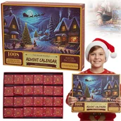 Ozdoby bożonarodzeniowe - Kalendarz Adwentowy Puzzle 1008 El. Świąteczne Prezent Miasteczko - miniaturka - grafika 1