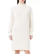 Sukienki - BOSS Damska sukienka z dzianiny w kolorze białym (Open White), rozmiar XL (DE) - miniaturka - grafika 1