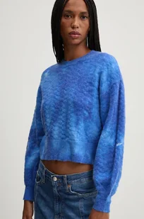 Desigual sweter VICTORIA damski kolor niebieski  24WWJF17 - Swetry damskie - miniaturka - grafika 1