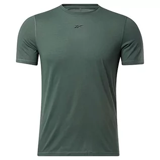 Koszulki męskie - Reebok Męska koszulka z długim rękawem, czarna, L, Czarny, S - grafika 1