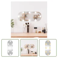 Lustra - The Living Store Lustro ścienne z oświetleniem LED 20x50 cm szklane owalne - miniaturka - grafika 1