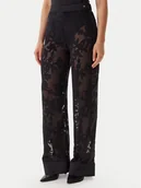 Spodnie damskie - Guess Spodnie materiałowe O5BB00 W4700 Czarny Regular Fit - miniaturka - grafika 1