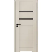 Drzwi wewnętrzne - Artens Drzwi wewnętrzne łazienkowe 60 prawe kaszmir Elmo Nero - miniaturka - grafika 1