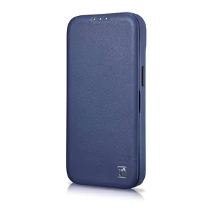 iCarer CE Premium Leather Folio Case skórzane etui iPhone 14 Plus z klapką magnetyczne MagSafe niebieski (WMI14220715-BU) - Etui i futerały do telefonów - miniaturka - grafika 7