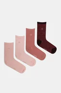 Skarpetki damskie - Calvin Klein skarpetki 4-pack damskie kolor różowy 701229441 - miniaturka - grafika 1