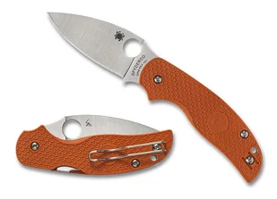 Nóż składany Spyderco Sage 5 Burnt Orange FRN, Satin Plain CPM REX 121 (C123BORP) - Noże - miniaturka - grafika 1