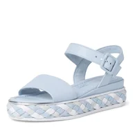 Sandały damskie - MARCO TOZZI Sandały damskie 2-2-88702-28, niebieski - Lt Blue Comb - 40 EU - miniaturka - grafika 1