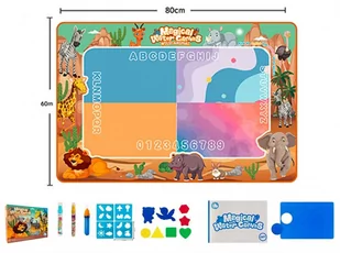 mata do kolorowania wodnym pisakiem - safari - Zabawki kreatywne - miniaturka - grafika 1
