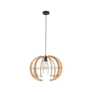 Venus M lampa wisząca 1xE27 czarna/jasne drewno 6886 - Lampy sufitowe - miniaturka - grafika 1