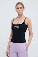 Koszulki sportowe damskie - Guess top damski kolor czarny - miniaturka - grafika 1