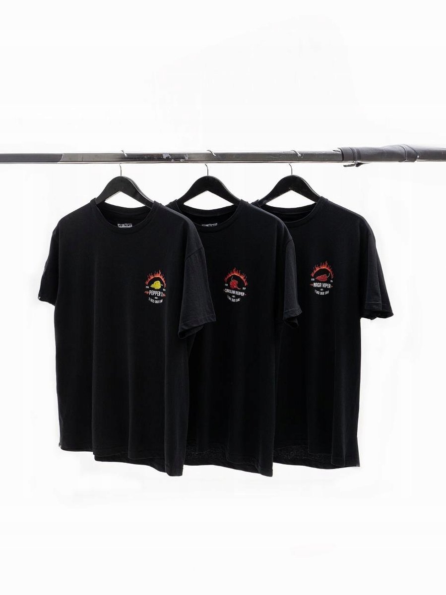 Zestaw 3 T-Shirtów Czarnych 100% BAWEŁNA MyStars PAPRYCZKI HIT Peppers M
