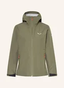 Kurtki damskie - Salewa Kurtka Hardshell Puez 2.5l Ptx gruen - SALEWA - miniaturka - grafika 1