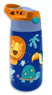 Bidony dla dzieci - Bidon termiczny stalowy 400ml Jungle KL11258 Kids Euroswan - miniaturka - grafika 1