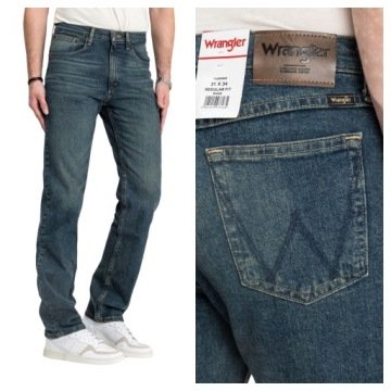 Spodnie Jeansowe Męskie Wrangler River Regular Niebieski Prosty W32 L32