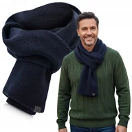 Koszulki i topy damskie - Szal Szalik Zimowy Męski Damski Ciepły Mięsisty Granat PREMIUM Pako Jeans - miniaturka - grafika 1