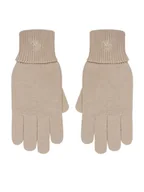 Rękawiczki - Calvin Klein Rękawiczki Damskie LV14F8021G Beżowy - miniaturka - grafika 1